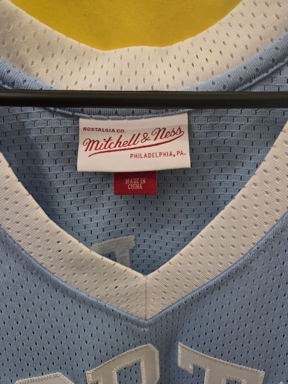 Mitchell & Ness Light Blue and White Basketball Jersey - Picture 2 of 5
